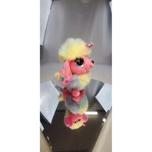 Coco Surprise Noodle The Poodle Dog Plush Pink Rainbow Toy
